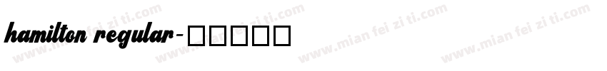 hamilton regular字体转换